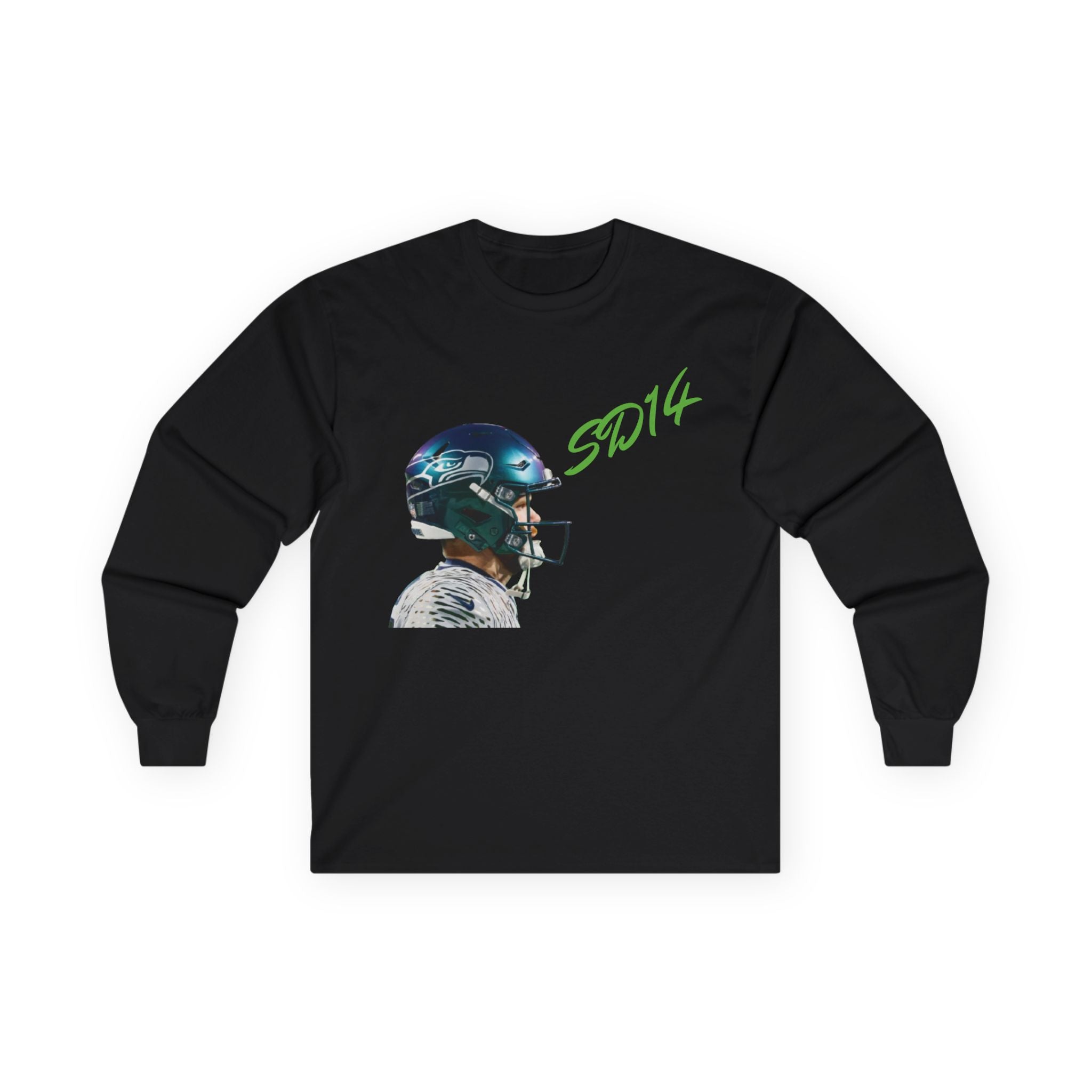 Seattle Football Helmet Long Sleeve Tee — Sam Darnold Player Profile