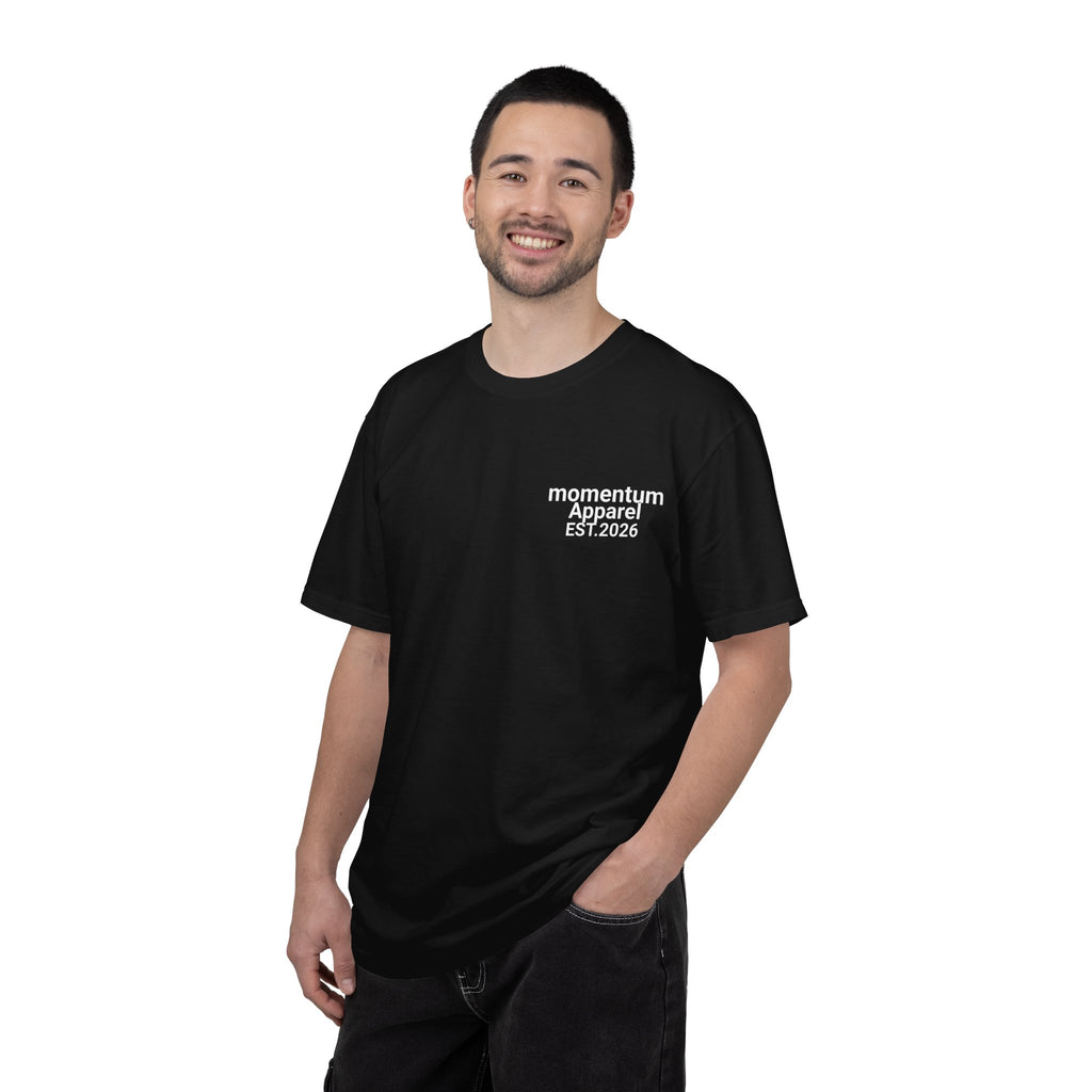 Momentum apparel plain white/black tee