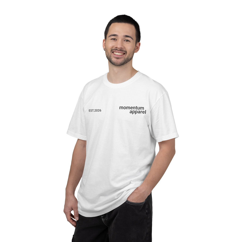 Momentum apparel plain white/black tee