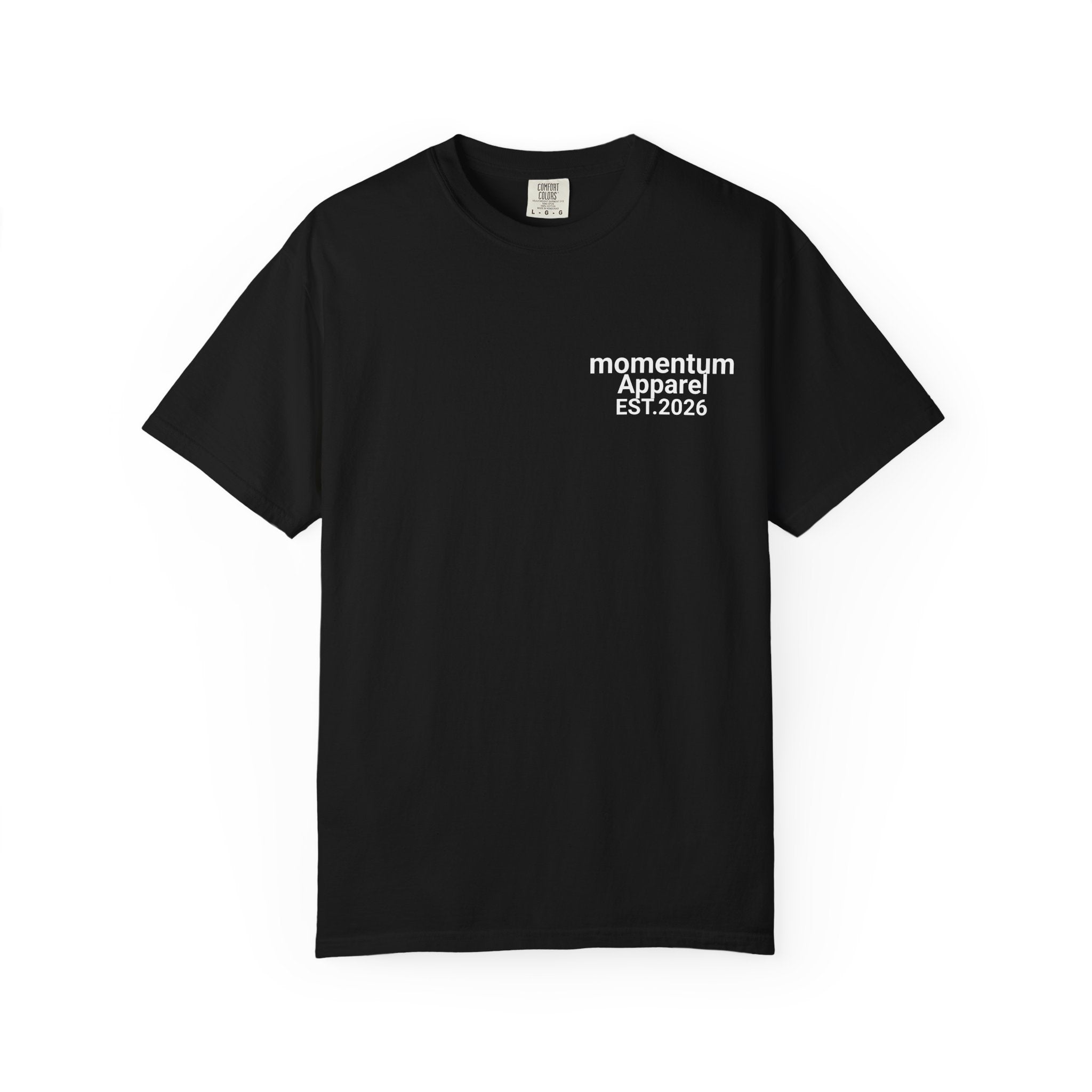 Momentum apparel plain white/black tee
