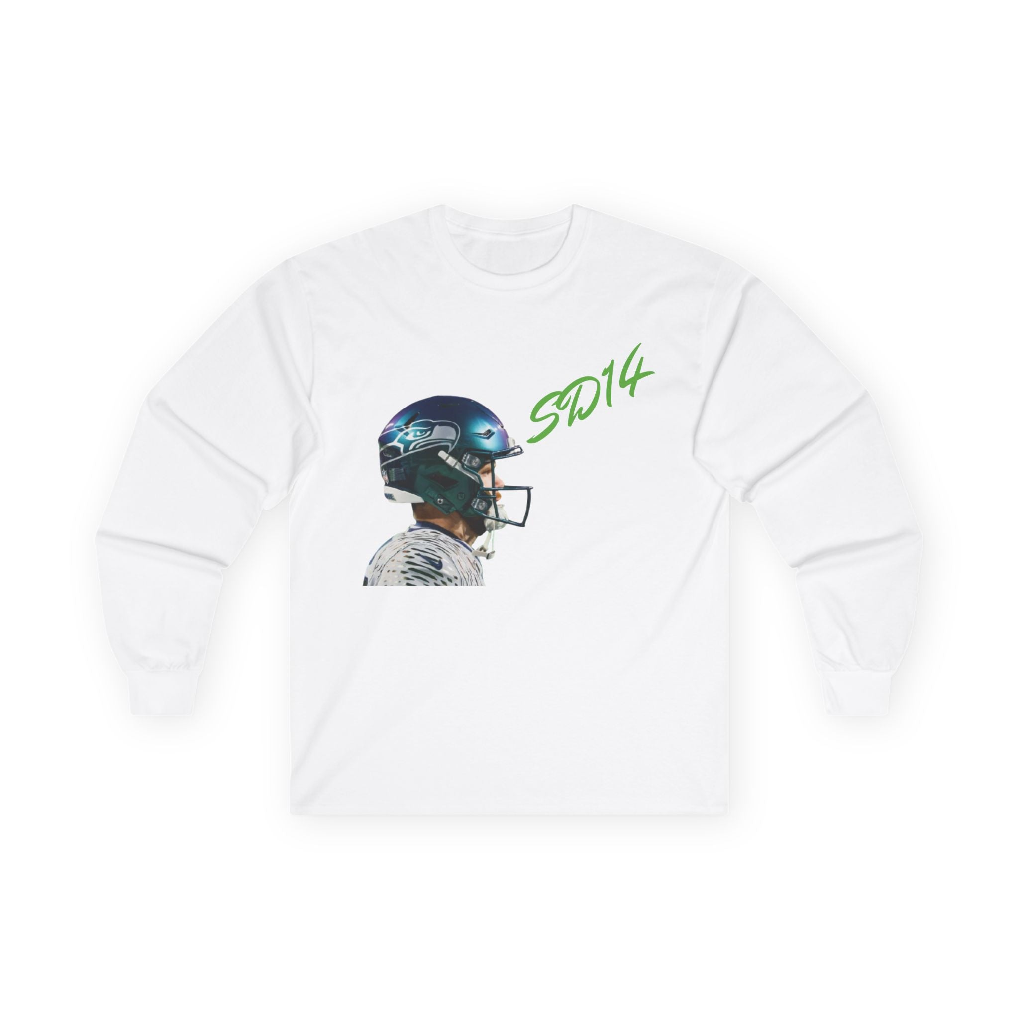 Seattle Football Helmet Long Sleeve Tee — Sam Darnold Player Profile