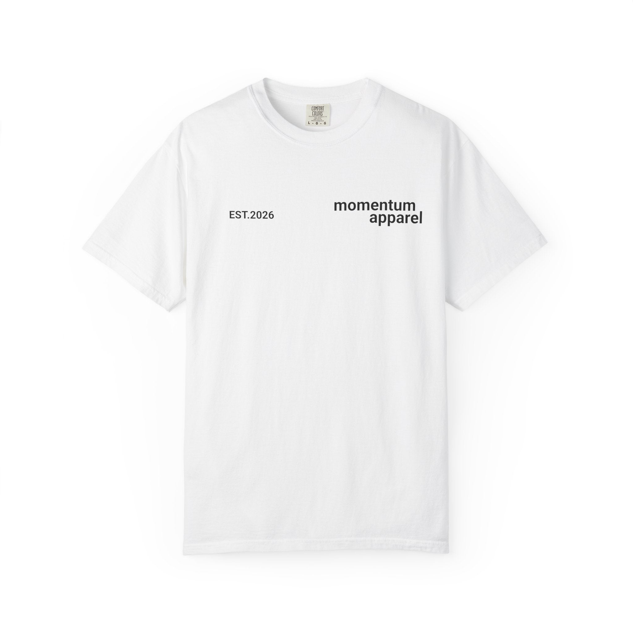 Momentum apparel plain white/black tee